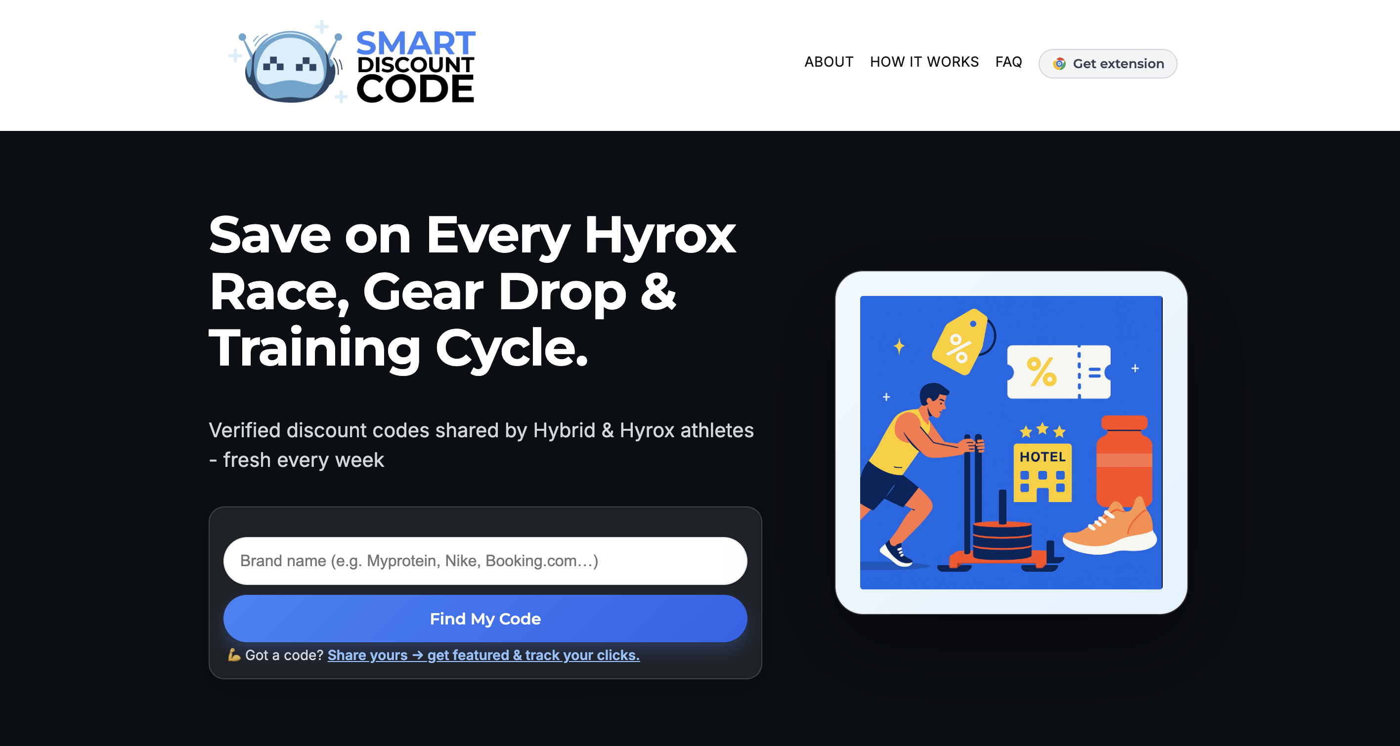 Smart Discount Code website preview